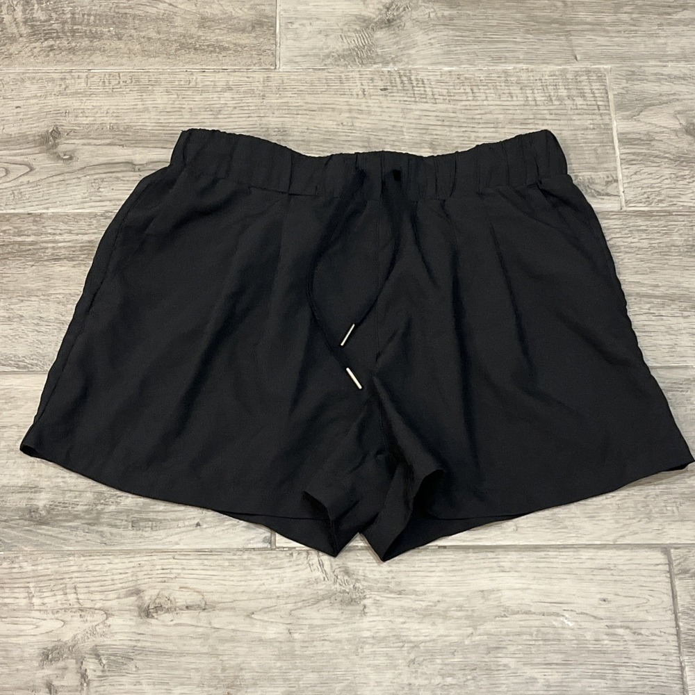 Halara High Rise Drawstring Ruched Side Pocket Casual Short Black Sz Small